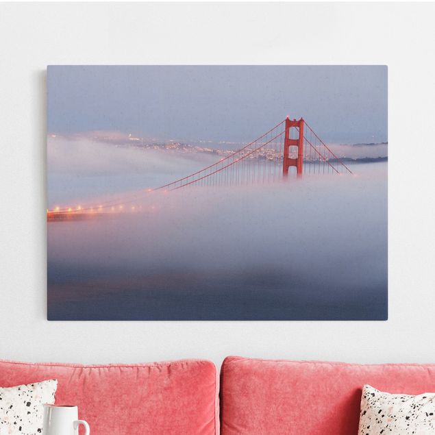 Quadri su tela America Il ponte del Golden Gate di San Francisco