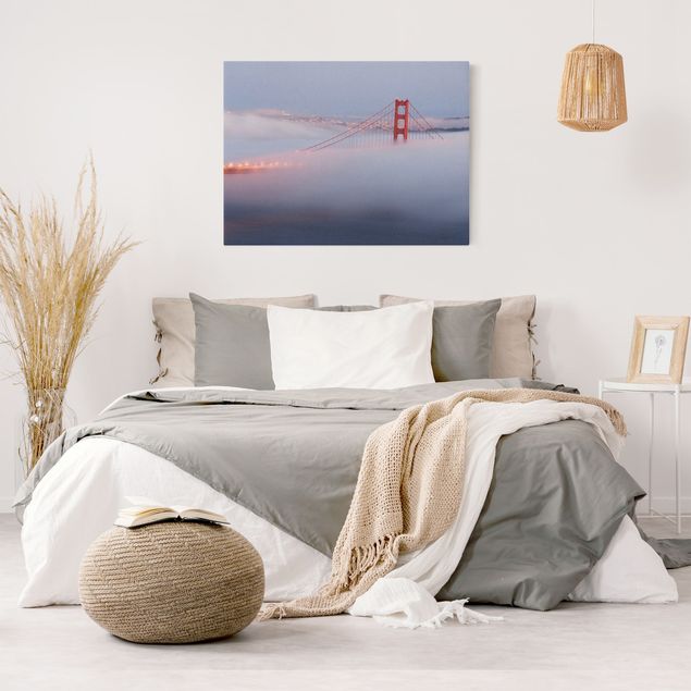 Quadri su tela con architettura e skylines Il ponte del Golden Gate di San Francisco