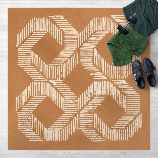 tappeti moderni astratti Geometria moderna color sabbia II