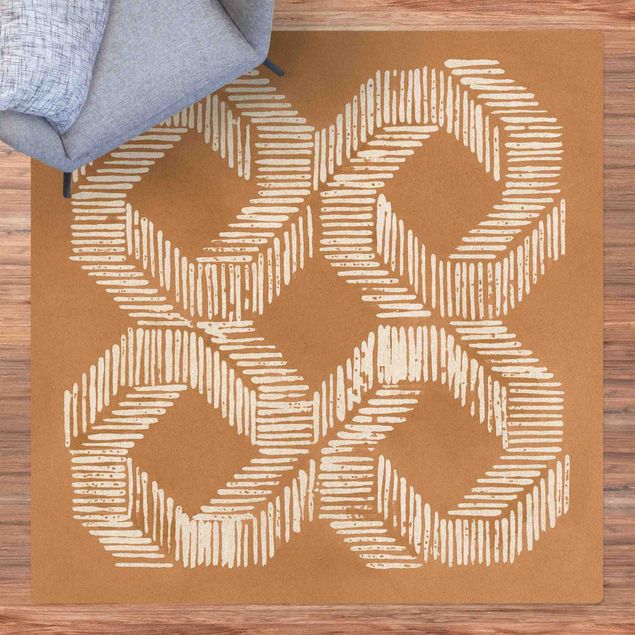 tappeto design moderno Geometria moderna color sabbia II