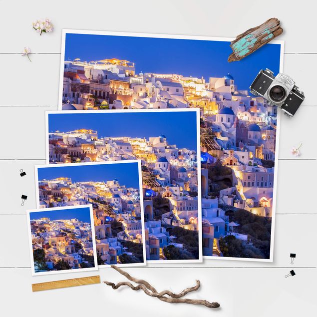 Poster - Santorini di notte