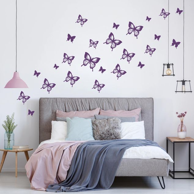 Adesivi murali con animali Set di farfalle III