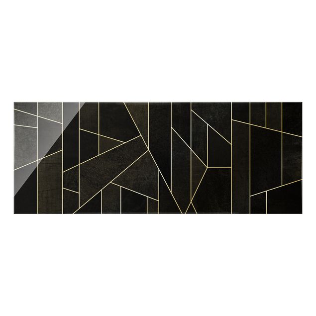 Stampe Acquerello geometrico in bianco e nero