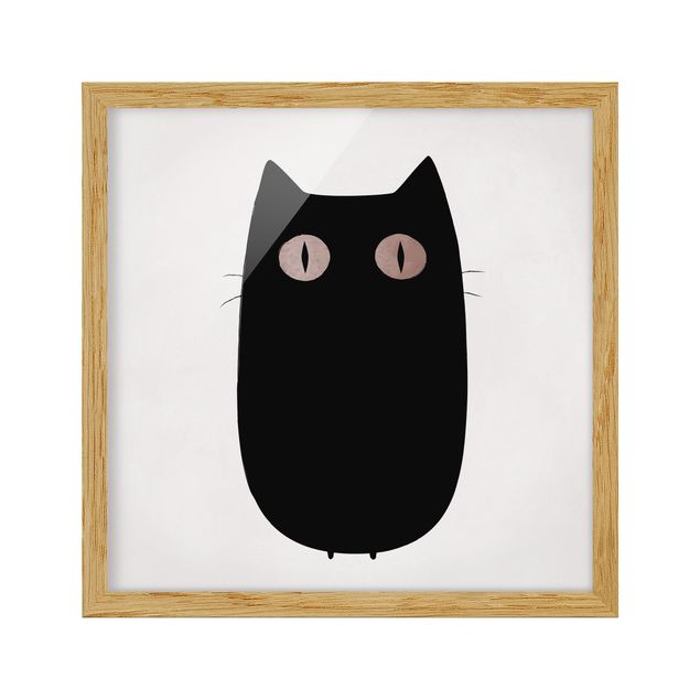 Quadro moderno Illustrazione di un gatto nero