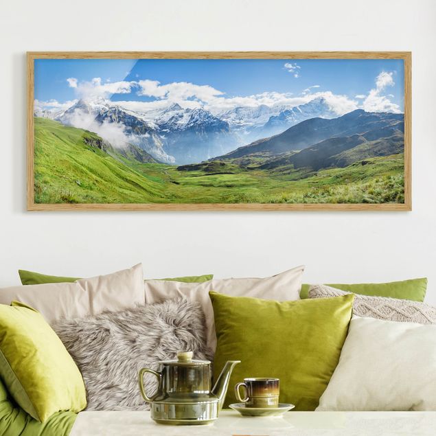 Quadro paesaggio Panorama alpino di Swizz