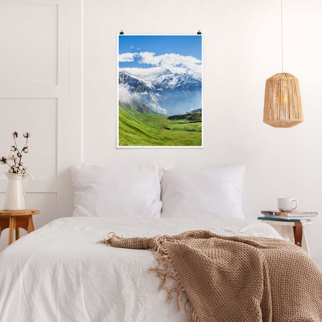 Quadro montagna Panorama alpino di Swizz