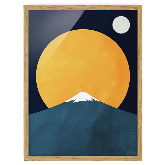 Quadri moderni   Sole, luna e montagna
