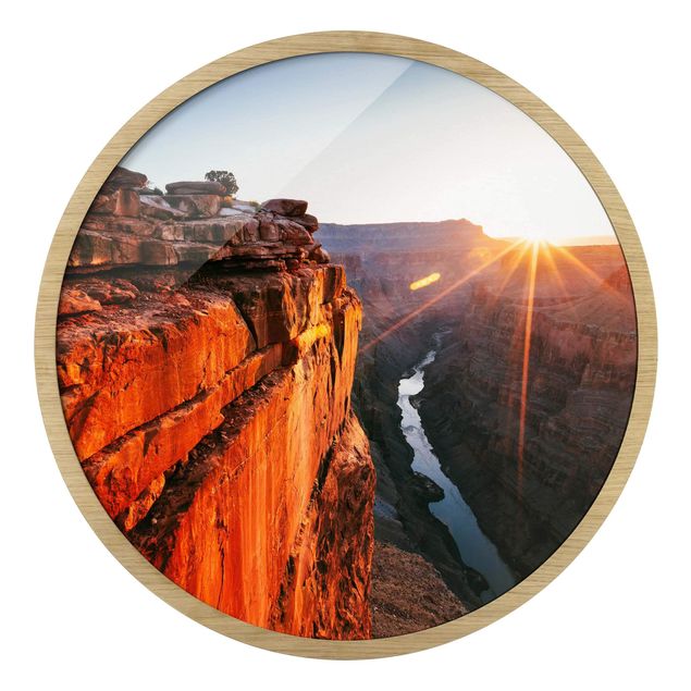 Quadri moderni rossi Sole nel Grand Canyon