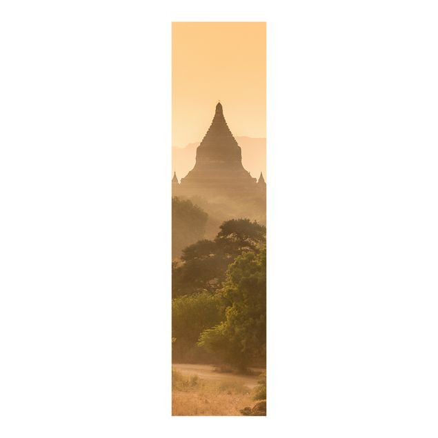 Tende a pannello scorrevoli con paesaggio Il sole che tramonta su Bagan