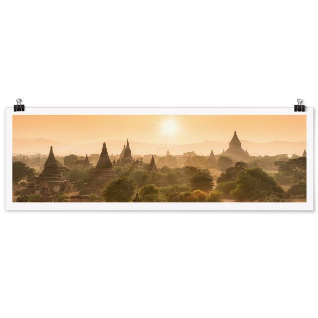 Quadri natura Il sole che tramonta su Bagan