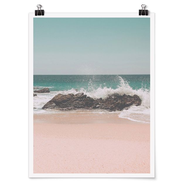 Poster spiaggia Spiaggia soleggiata in Messico