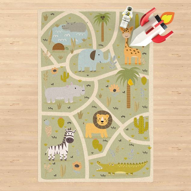 tappetino da gioco Safari - Tanti animali diversi