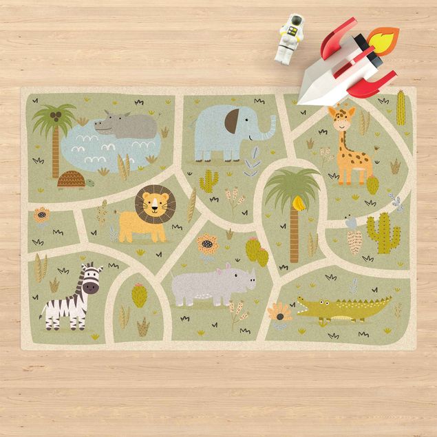 Tappeti da gioco Safari - Tanti animali diversi