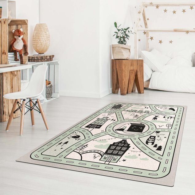 tappeto design moderno Scandinavia - La città verde
