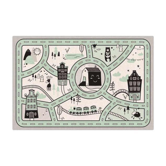 tappeto grigio antracite Scandinavia - La città verde