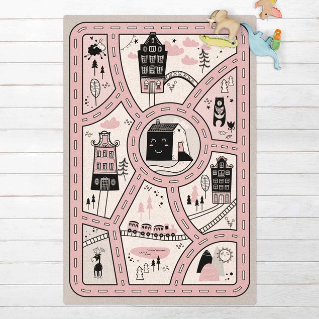 tappetino da gioco Scandinavia - La città rosa