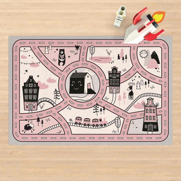 tappetino da gioco Scandinavia - La città rosa