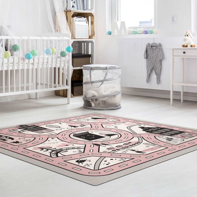tappeto moderno Scandinavia - La città rosa