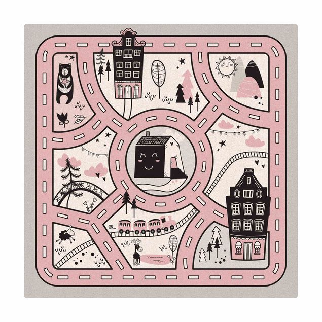 tappeto grigio antracite Scandinavia - La città rosa