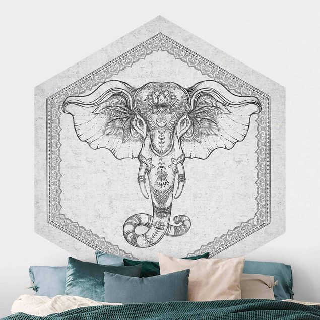 Carta da parati adesiva Elefante spirituale in cemento