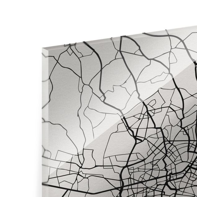 Glas Magnetboard Mappa di Berlino - Classica