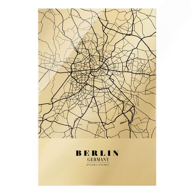 Quadro moderno Mappa di Berlino - Classica