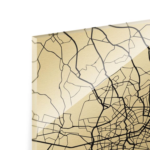 Glas Magnetboard Mappa di Berlino - Classica