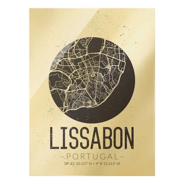 Quadri Mappa di Lisbona - Retrò