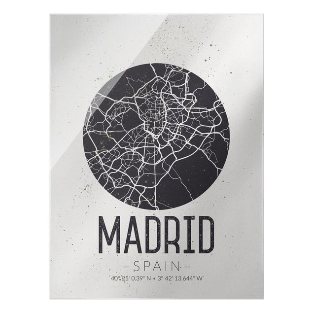 Stampe Mappa di Madrid - Retrò