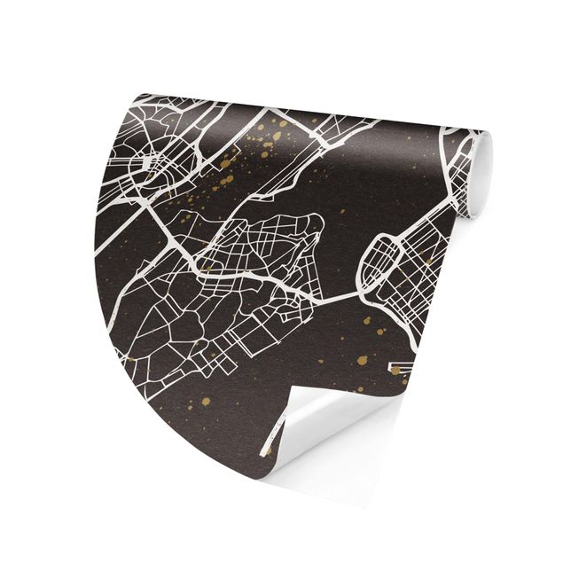 Carta da parati tessuto non tessuto Mappa della città di New York - Rétro
