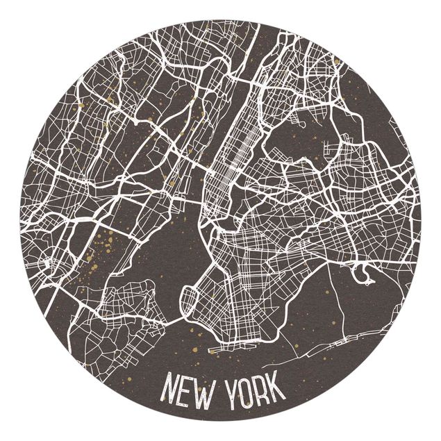 Carte da parati moderne Mappa della città di New York - Rétro