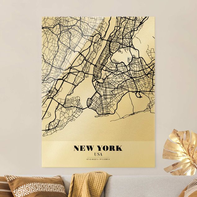 Quadri New york Mappa di New York - Classica