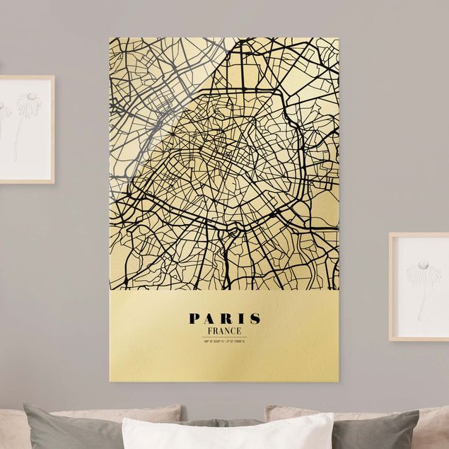 Quadri Parigi Mappa di Parigi - Classica