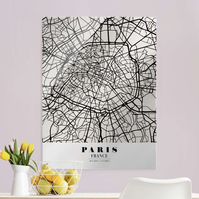 Quadri Parigi Mappa di Parigi - Classica