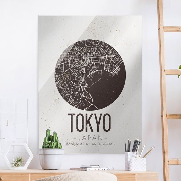 Quadri Tokyo Mappa di Tokyo - Retrò