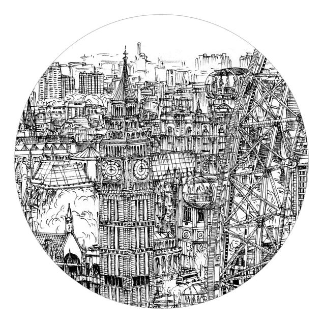 Carte da parati moderne Studio della città - London Eye