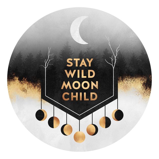 Carta da parati oro Stay Wild Moon Child