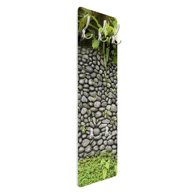 Appendiabiti Muro di pietra con piante