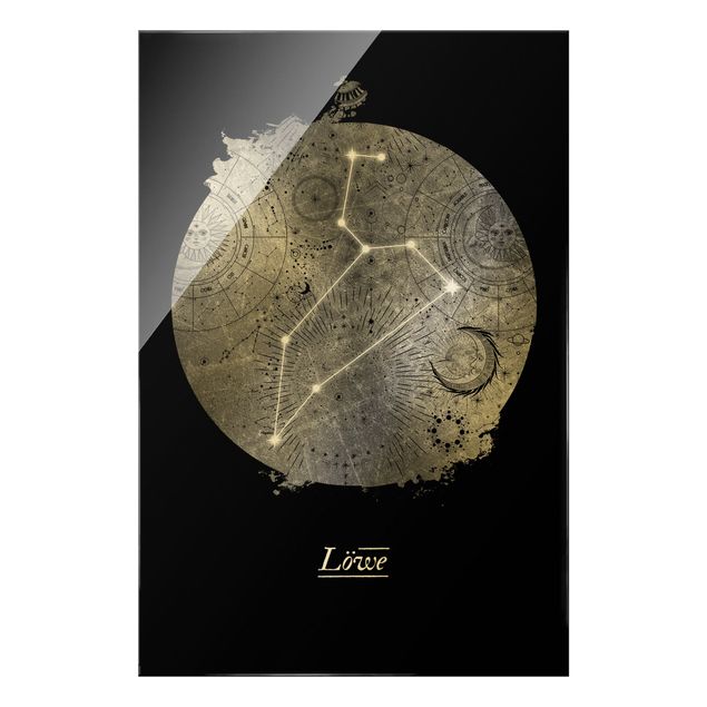 Stampe Segno zodiacale Leone Argento