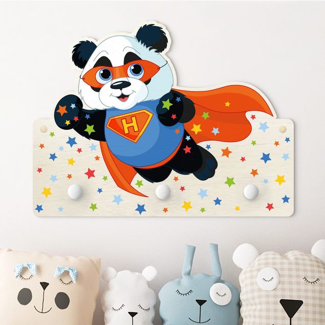 Decorazioni cameretta Super Panda con lettere personalizzate