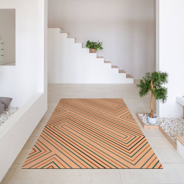 tappeti moderni soggiorno grandi Geometria simmetrica di Digione