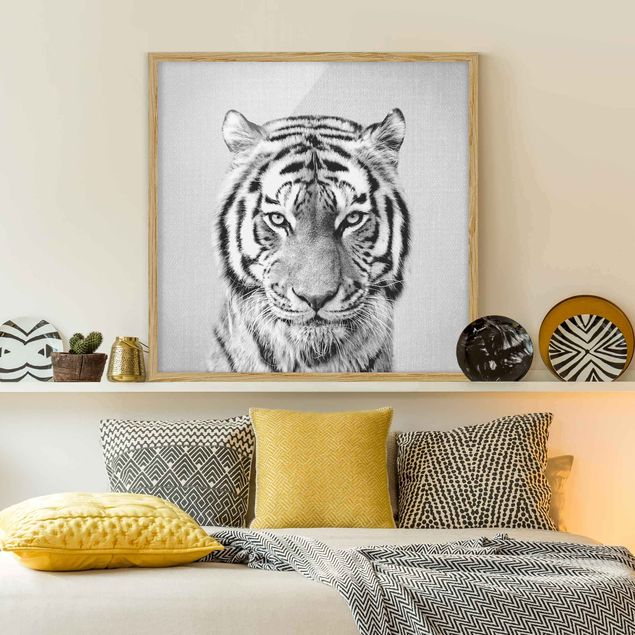 Quadro con tigre Tigre Tiago Bianco e Nero