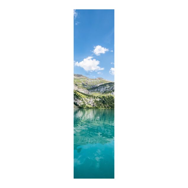 Tende a pannello scorrevoli con paesaggio Il lago della montagna divina