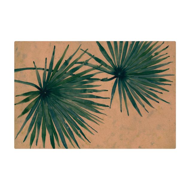 Tappetino di sughero - Foglie di palma tropicali Close-Up - Formato orizzontale 3:2