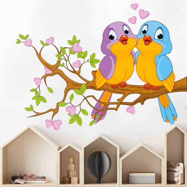 Autocolantes de parede plantas Uccelli in amore