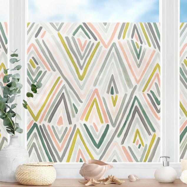 Adesivi per finestre con disegni Frivoli arcobaleni angolari