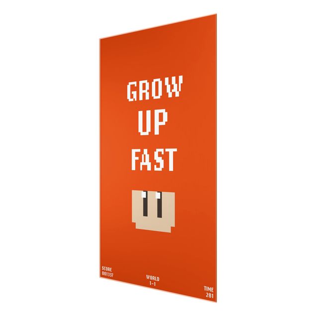 Glas Magnetboard Videogioco Grow Up Fast in rosso