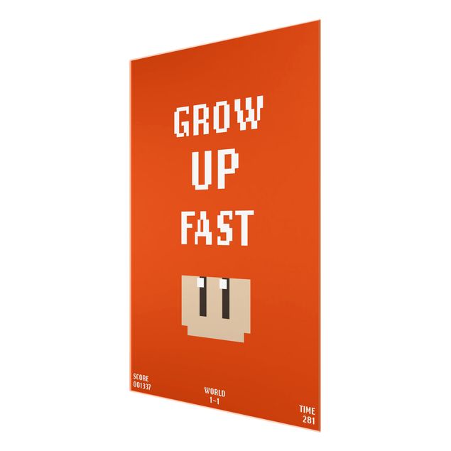 Glas Magnetboard Videogioco Grow Up Fast in rosso