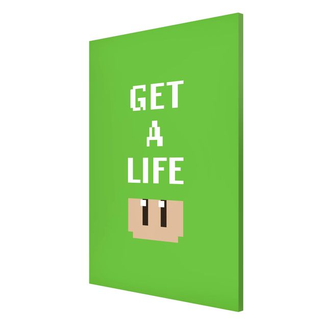 Quadri frasi  Frase di videogioco Get A Life in verde