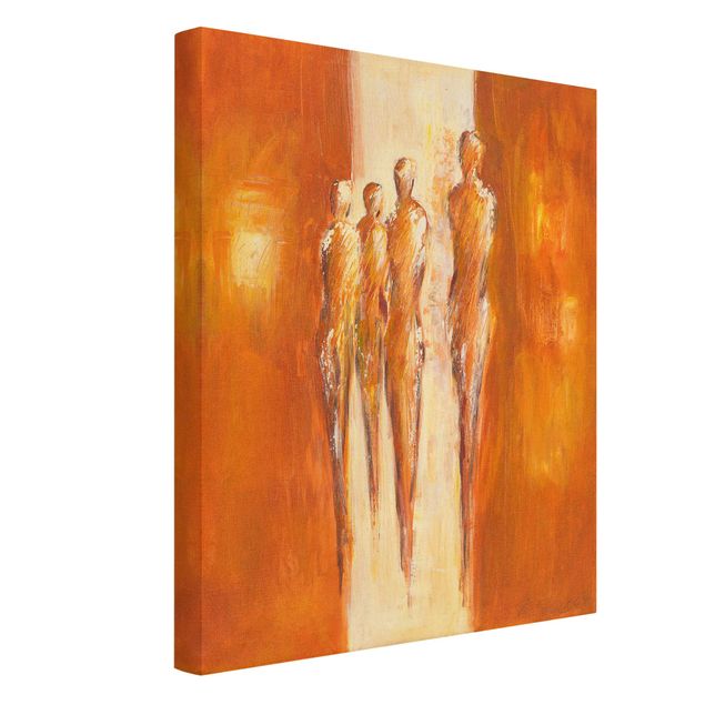 Quadri stampe Quattro figure in arancione 02